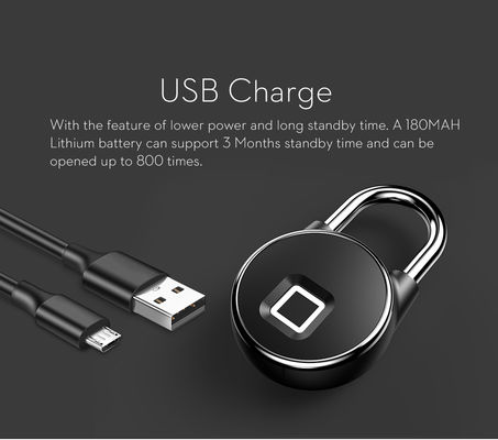 Гаража цинковый сплав безопасность умный замок с интерфейсом USB и распознавание отпечатков пальцев