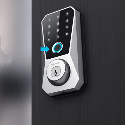 Стальная дверь Wifi Hotel Smart Door Lock с распознаванием отпечатков пальцев и управлением ключами