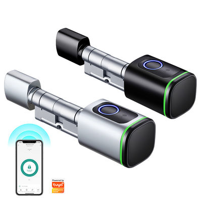 Мобильное управление APP TUYA Smart Fingerprint Door Lock с открытием дверей серебряного типа