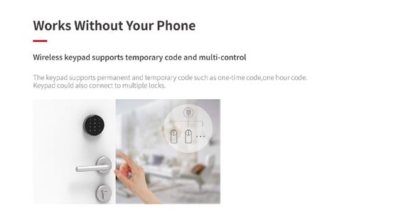Внедрение серого Wifi Smart Gate Lock для хранилища памяти Tuya Wooden Doors
