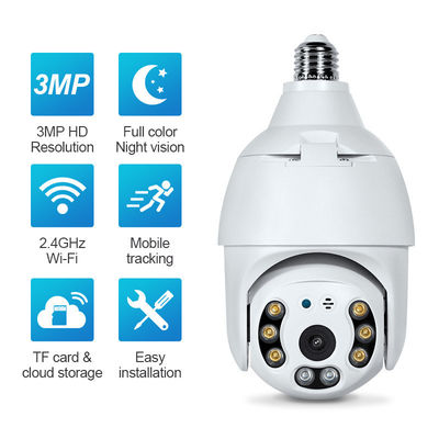 360-градусная высококачественная система наблюдения PTZ безопасность Wifi Cctv сетевая камера для умной лампочки