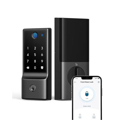 Продажа без ключа Огнеупорный стеклянный дверной замок с распознаванием Wi-Fi и разблокировкой отпечатков пальцев
