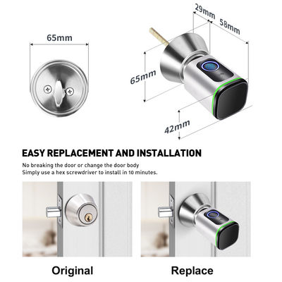 Защитите свой дом с помощью TUYA WiFi BLE Smart Bedroom Door Lock Cylinder и карты памяти