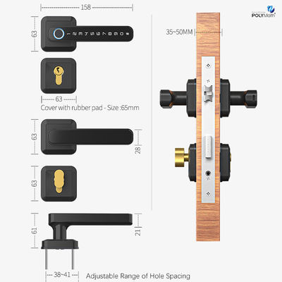 Цинковый биометрический блокировщик отпечатков пальцев TTlock Wifi Smart Lock M1 для повышения безопасности