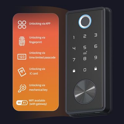 Алюминиевые двери TUYA Smart Lock с распознаванием отпечатков пальцев и хранилищем карт памяти
