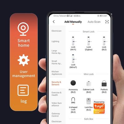Алюминиевые двери TUYA Smart Lock с распознаванием отпечатков пальцев и хранилищем карт памяти