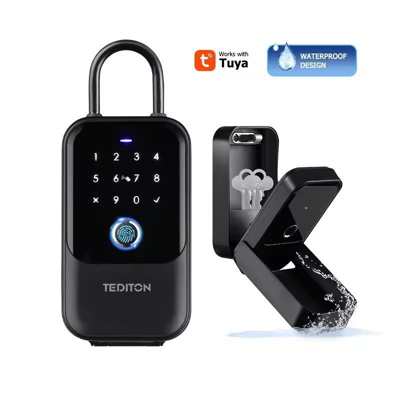 Домашний Отель Офис WiFi подключенный Smart Lock Tuya Network Электронный пароль Коробка Металлические ворота Стекло IP65 водонепроницаемость