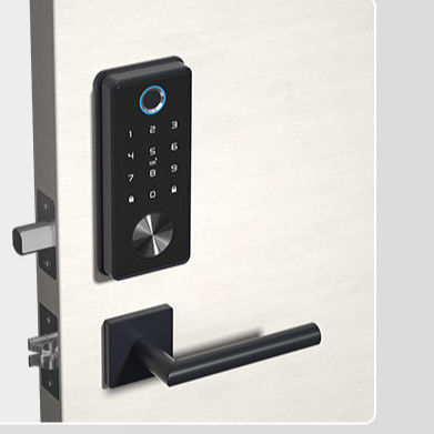 Чёрный Smart WiFi Tuya отпечаток пальца цифровой дверной замок разблокировать с кодом APP и отпечаток пальца