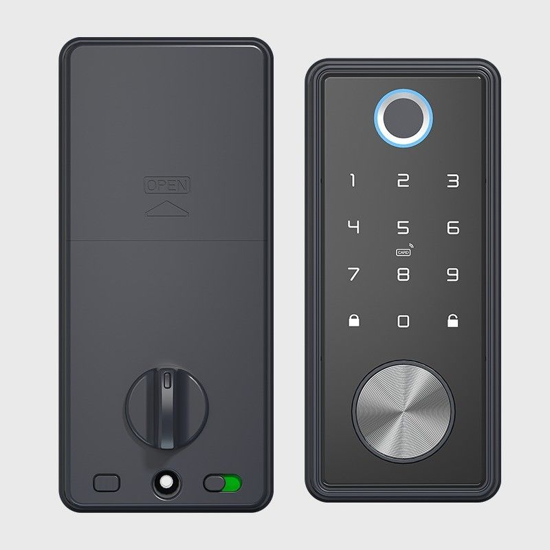 Алюминиевые двери TUYA Smart Lock с распознаванием отпечатков пальцев и хранилищем карт памяти